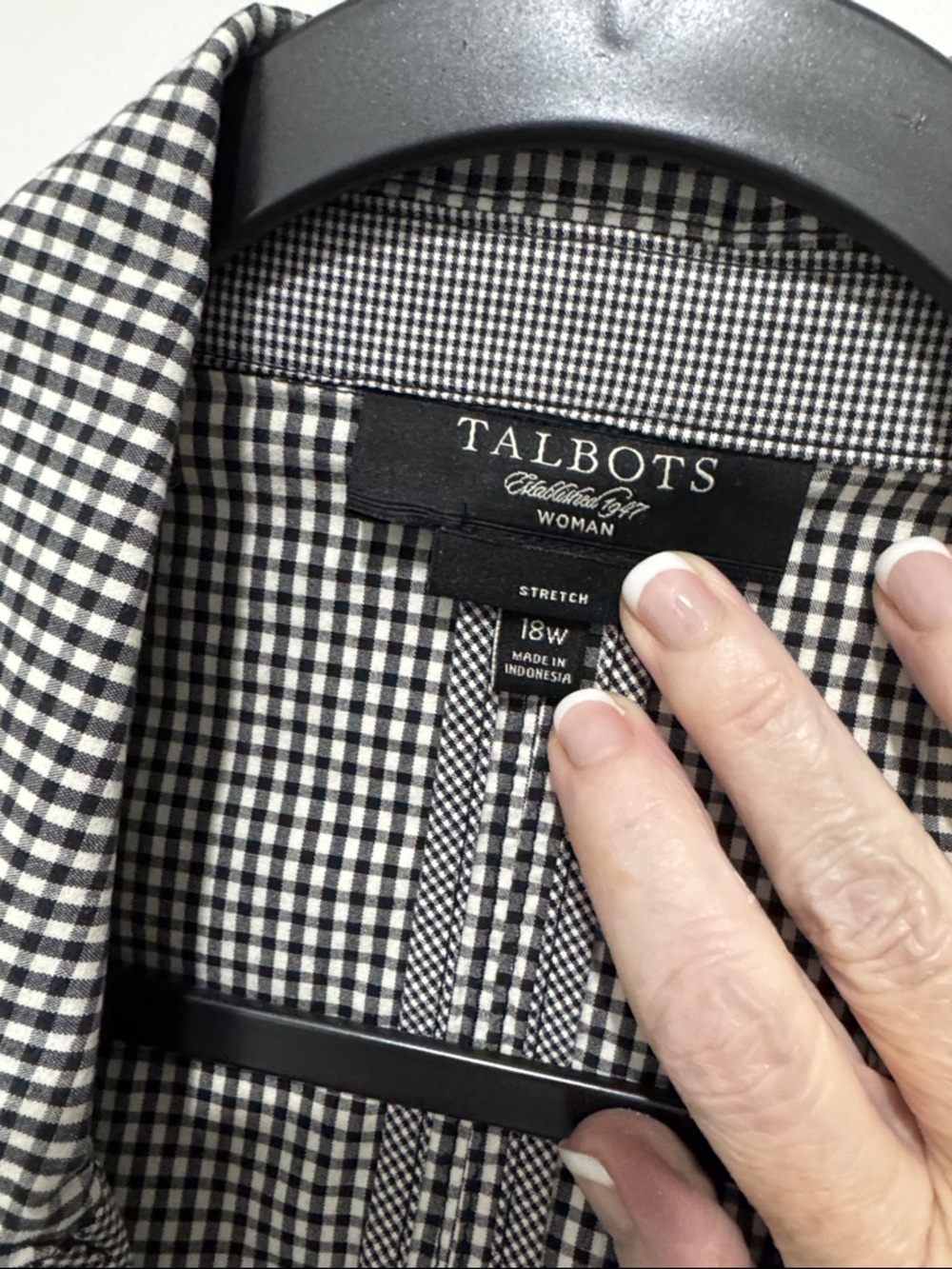 Talbots Black and White Gingham Print Blazer 18w - Picture 4 of 7